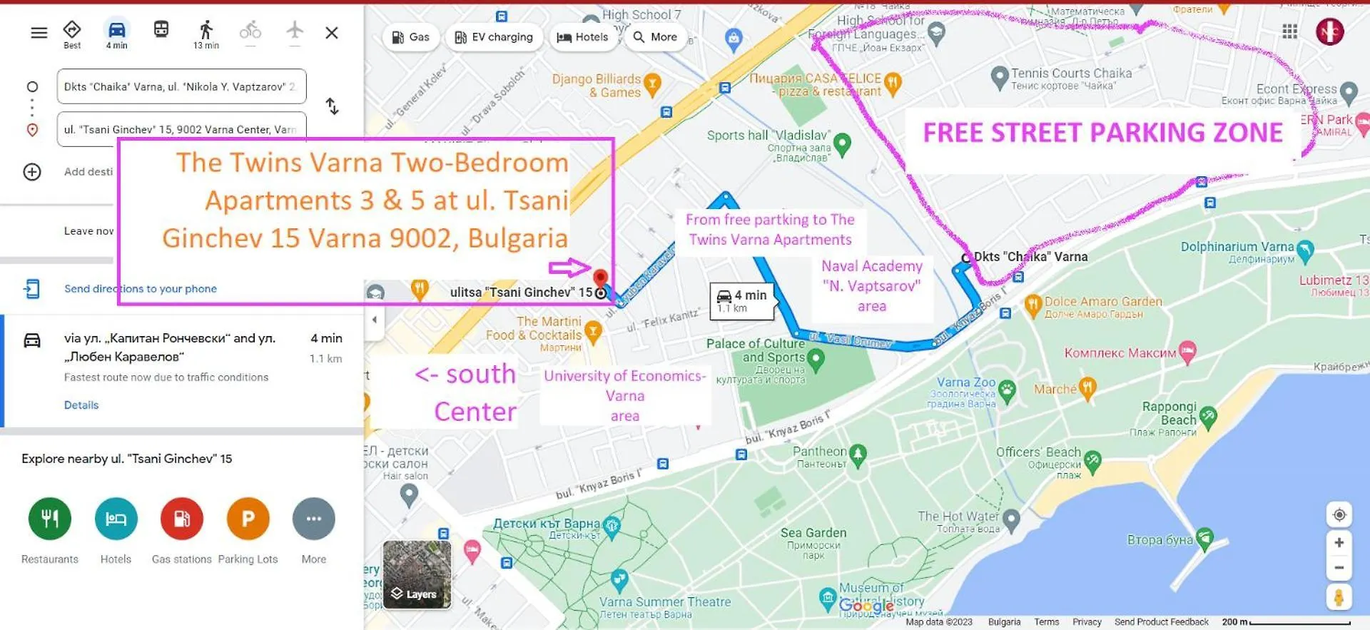 New The Twins Varna Two-Bedroom, Apt 5 At 15 Tsani Ginchev Street, Floor 3 Apartment